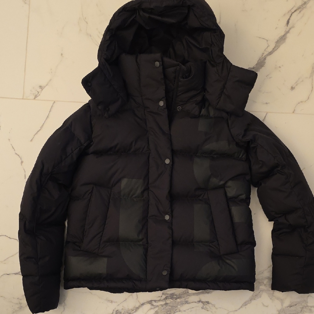 Lululemon Athletica Black Wunder Puff Wordmark Jacket